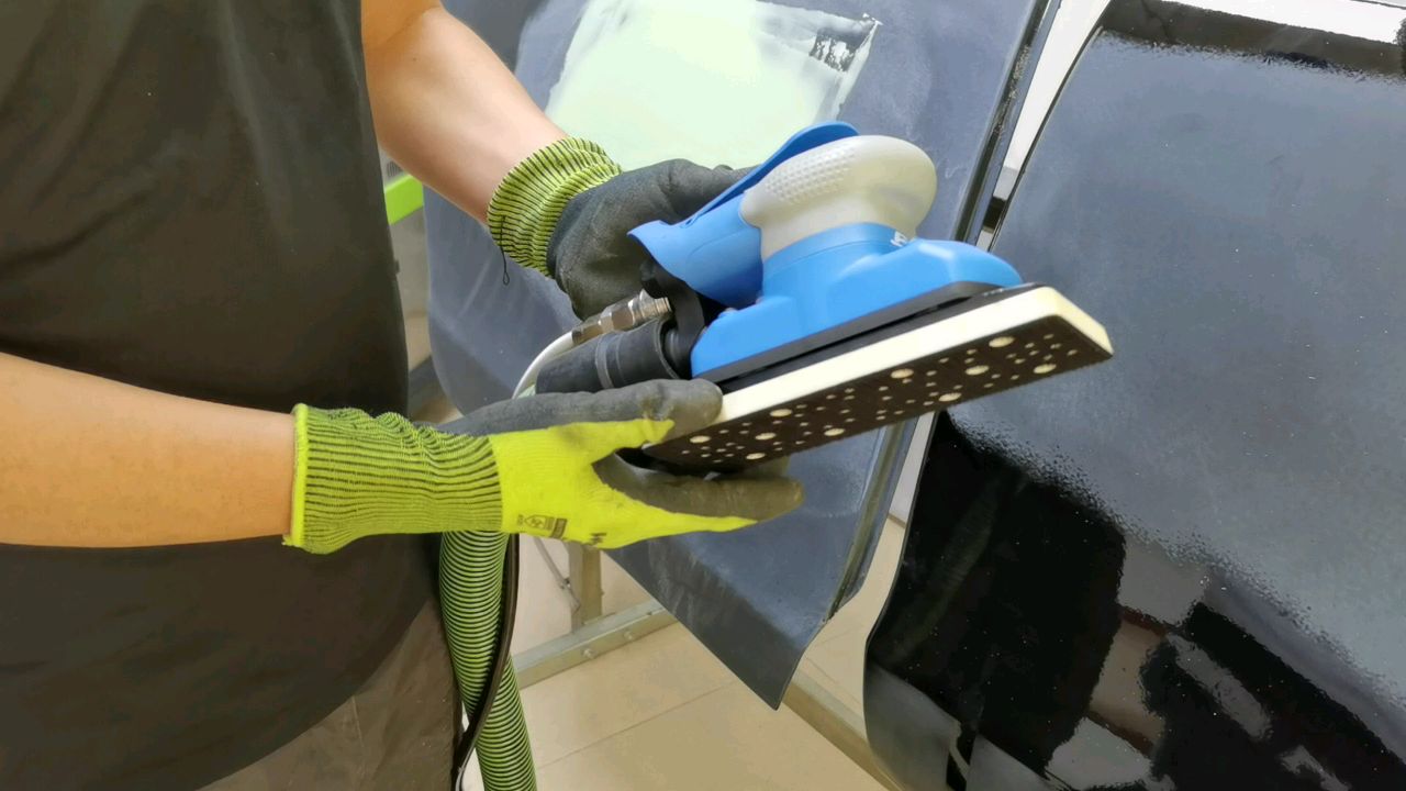 듀얼 피스톤 저소음 공압 샌더