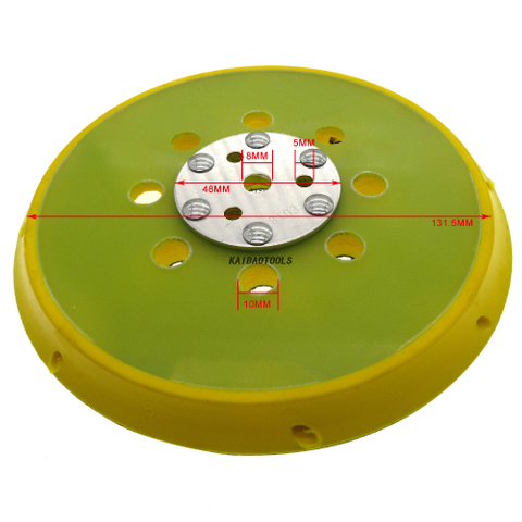 150mm 6 인치 샌딩 패드 샌더 백킹 패드 후크 및 루프 사이드 홀 전동 공구 액세서리