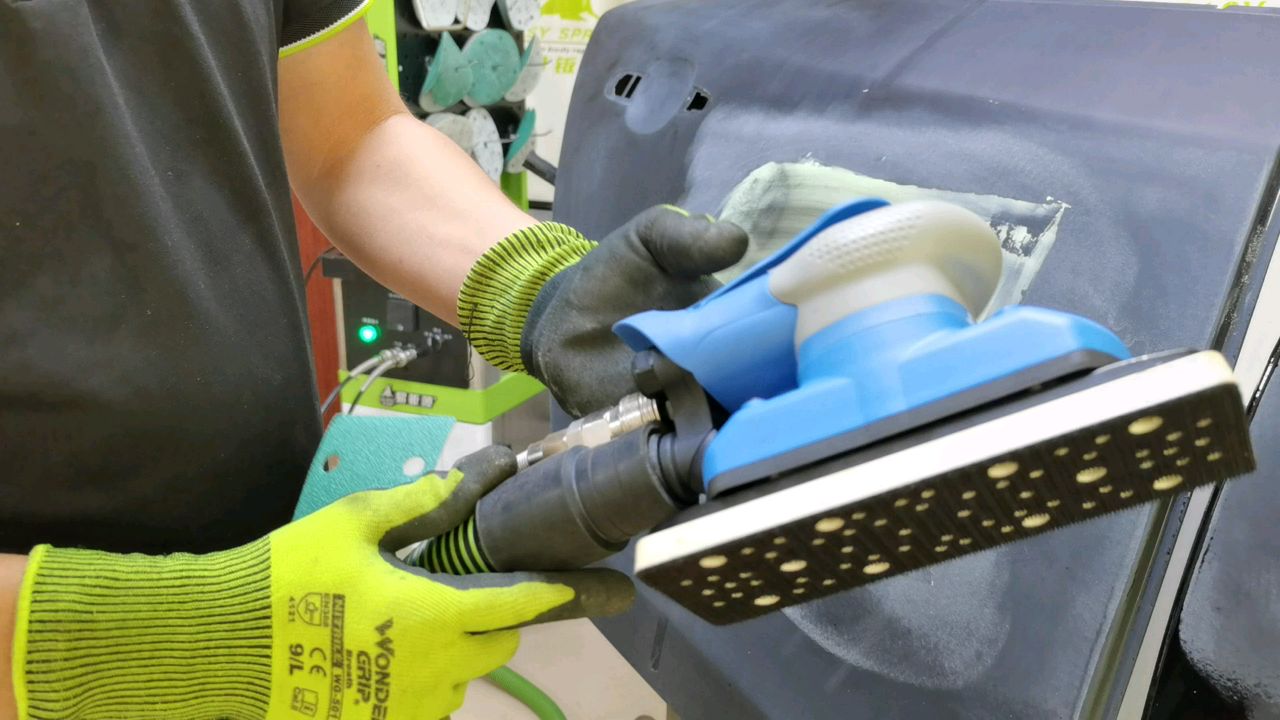 듀얼 피스톤 저소음 공압 샌더