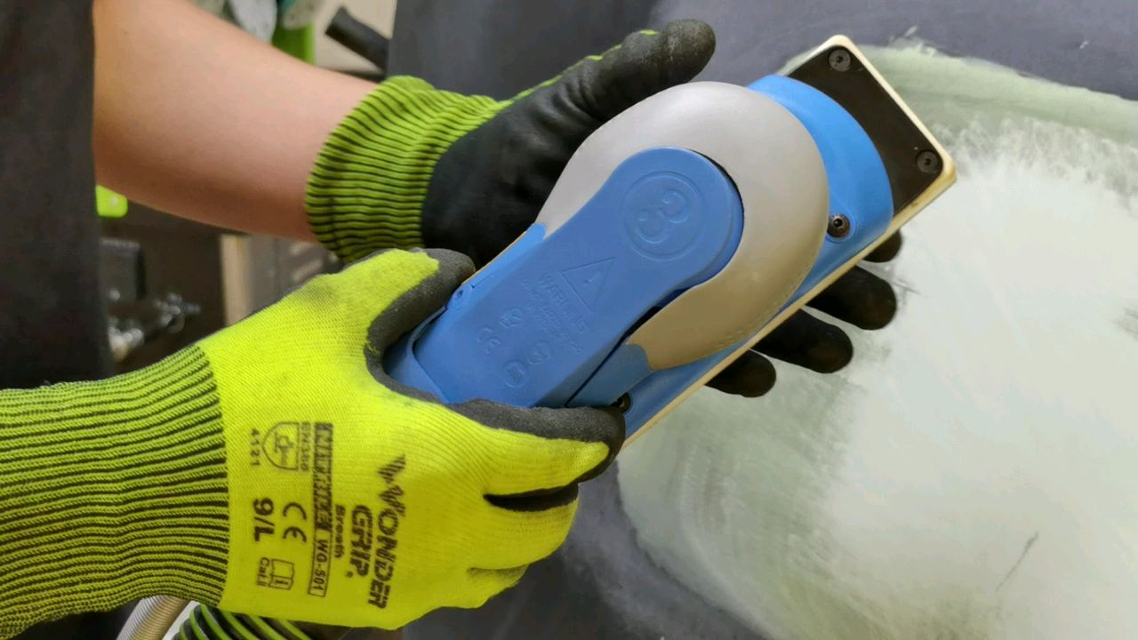 듀얼 피스톤 저소음 공압 샌더